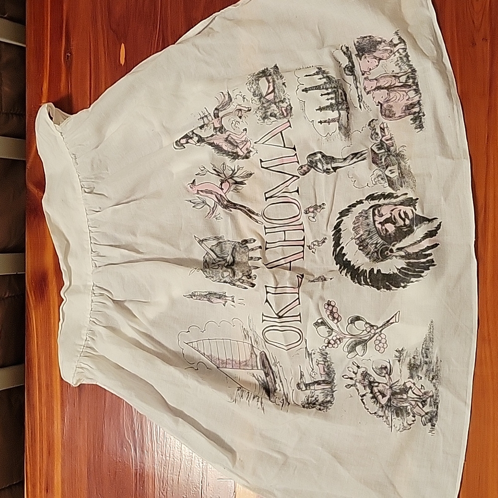 Vintage state of Oklahoma apron